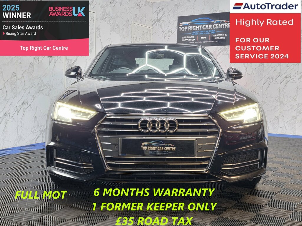Audi A4 2.0 Tdi Ultra S Line Saloon Euro 6 Ulez Ss VX17JOJ Black #2