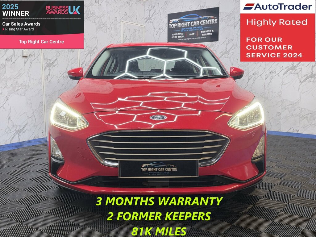 Ford Focus 1.5 Ecoblue Zetec Hatchback Euro 6 Ulez Ss YA19FMZ Red #2
