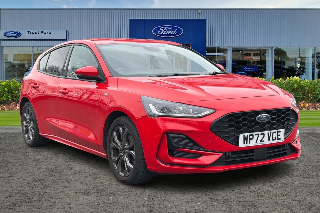 Ford Focus 1.0 Ecoboost St-line With Sat Nav Front Rear WP72VGE Red