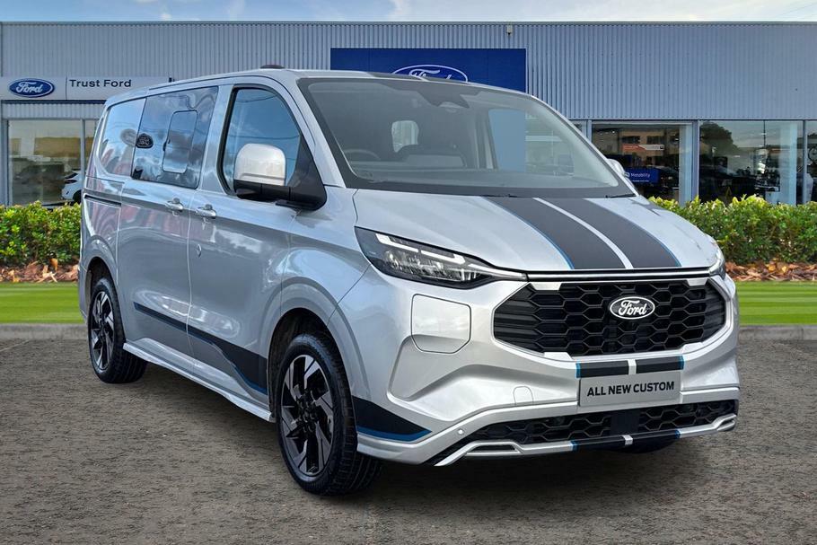 Ford Transit Custom 320 Sport L1 Swb Double Cab In Van Fwd 2.5 Ph Silver