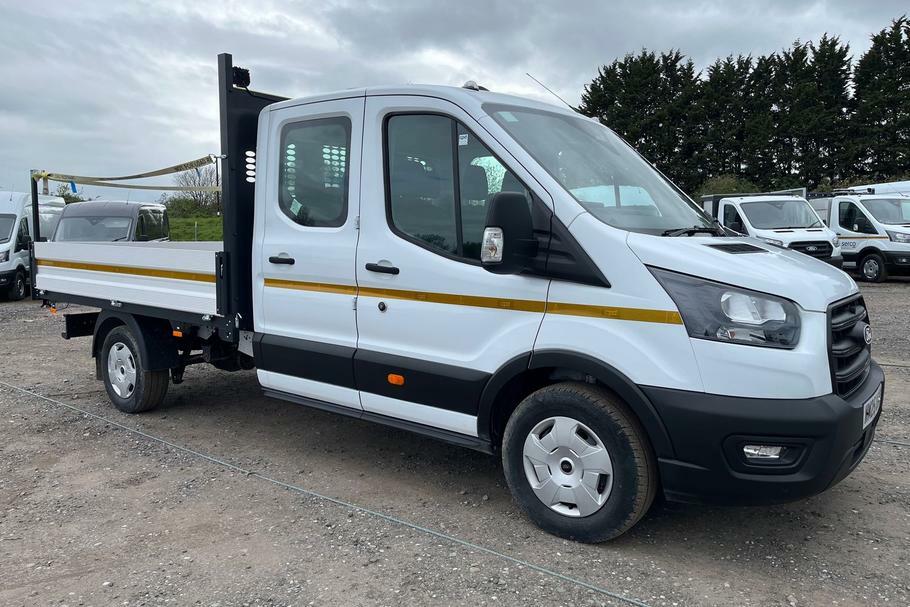 Ford Transit Custom 350 Trend L3 Lwb Double Cab Dropside Rwd 2.0 Ecobl WM25UOP White