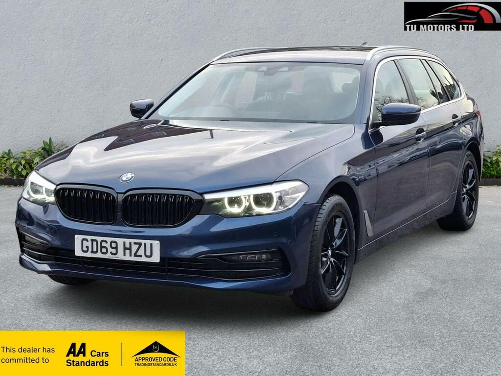 BMW 5 Series Estate 2.0 520D Mht Se Touring Xdrive Euro 6 GD69HZU Blue #4