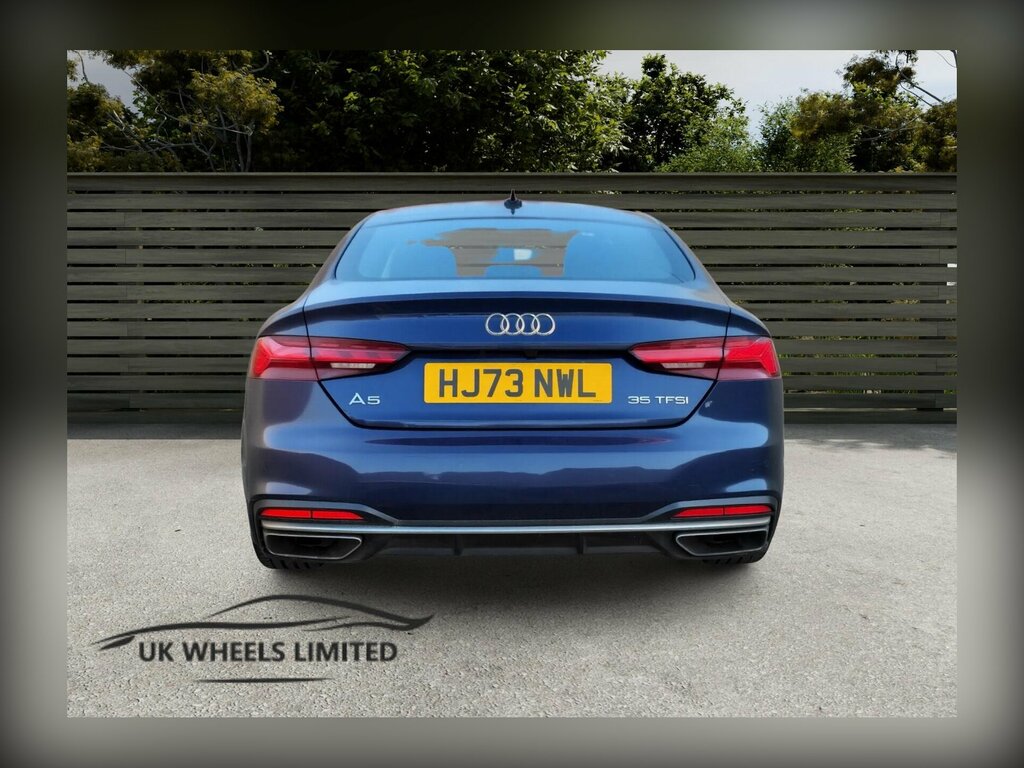 Audi A5 2.0 Tfsi 35 Sport Sportback S Tronic Euro 6 Ss HJ73NWL Blue #3