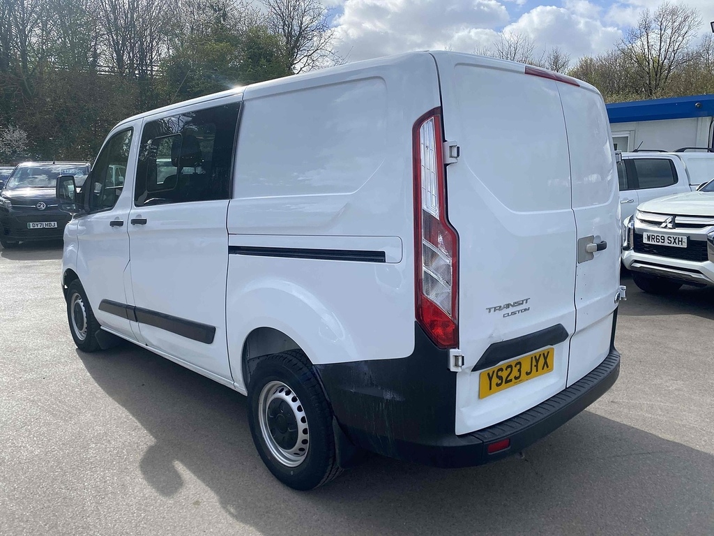 Ford Transit Custom 2.0 300 Ecoblue Leader Crew Van Double Cab Die YS23JYX White #6