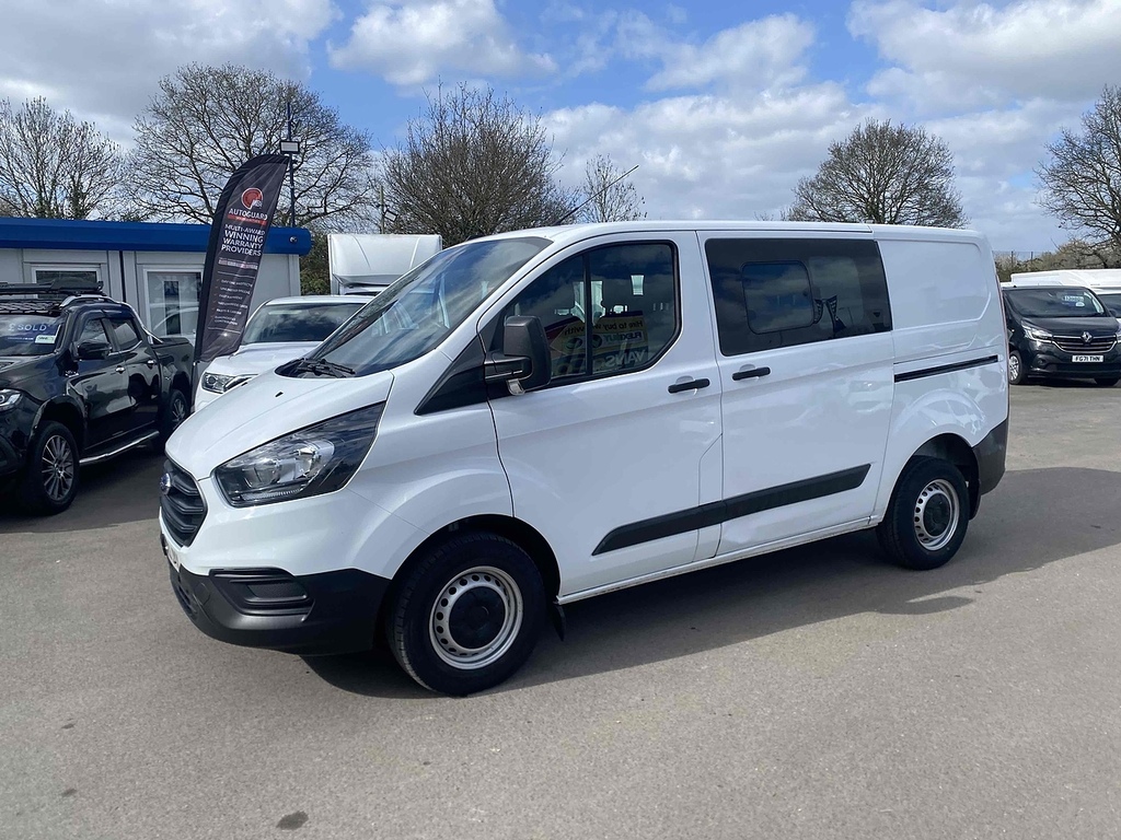 Ford Transit Custom 2.0 300 Ecoblue Leader Crew Van Double Cab Die YS23JYX White #5