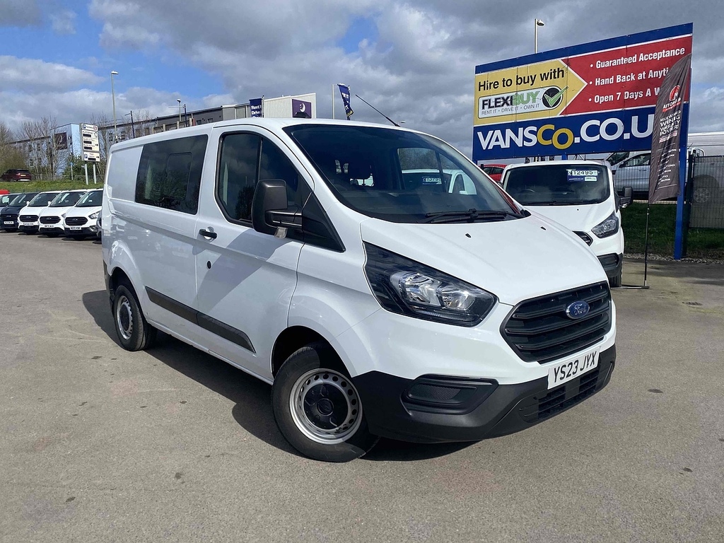 Ford Transit Custom 2.0 300 Ecoblue Leader Crew Van Double Cab Die YS23JYX White #4