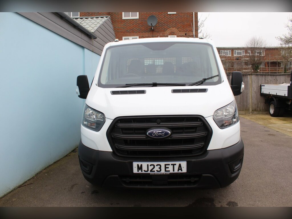 Ford Transit Custom 2.0 350 Ecoblue Leader Chassis Double Cab Dies White