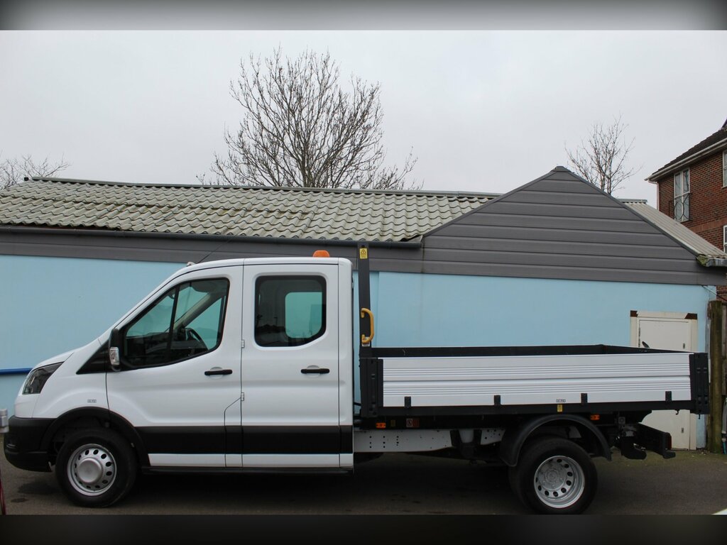 Ford Transit Custom 2.0 350 Ecoblue Leader Chassis Double Cab Dies MJ23ETA White #5