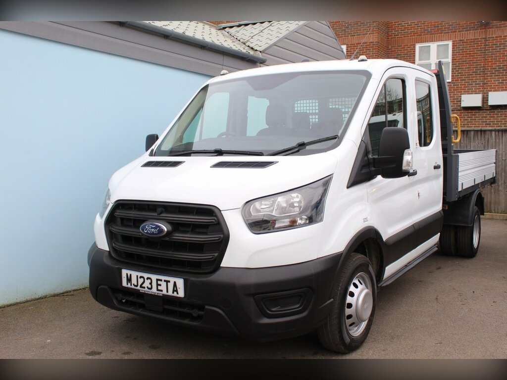 Ford Transit Custom 2.0 350 Ecoblue Leader Chassis Double Cab Dies MJ23ETA White #2