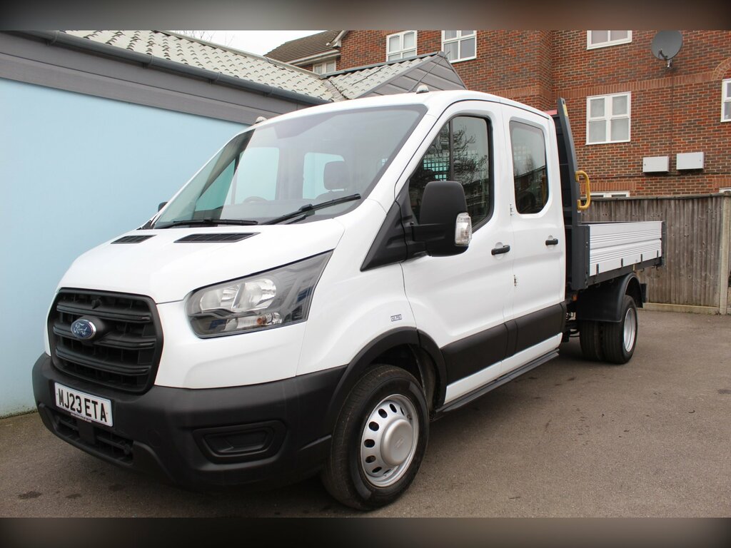 Ford Transit Custom 2.0 350 Ecoblue Leader Chassis Double Cab Dies MJ23ETA White #3