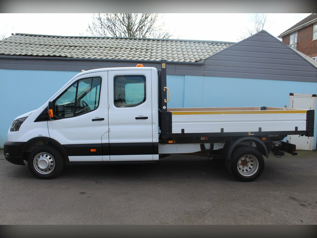 Ford Transit Custom 2.0 350 Ecoblue Leader Chassis Double Cab Dies MW70LGL White #4