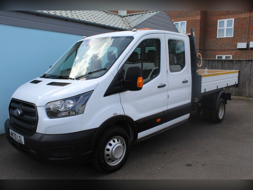 Ford Transit Custom 2.0 350 Ecoblue Leader Chassis Double Cab Dies MW70LGL White #3