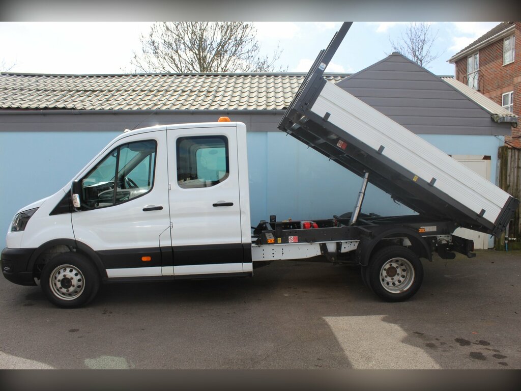 Ford Transit Custom 2.0 350 Ecoblue Leader Chassis Double Cab Dies MJ73GXF White #2