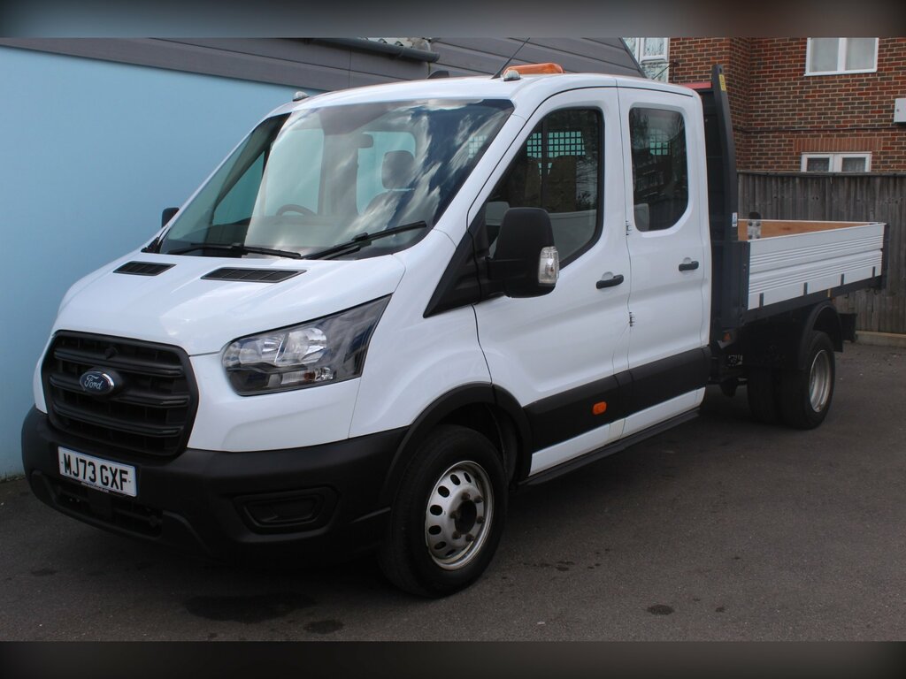 Ford Transit Custom 2.0 350 Ecoblue Leader Chassis Double Cab Dies MJ73GXF White #6