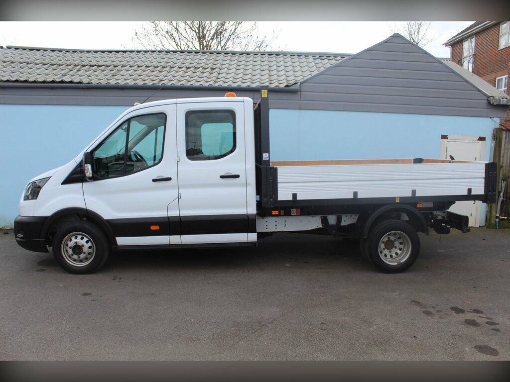 Ford Transit Custom 2.0 350 Ecoblue Leader Chassis Double Cab Dies MJ73GXF White #4