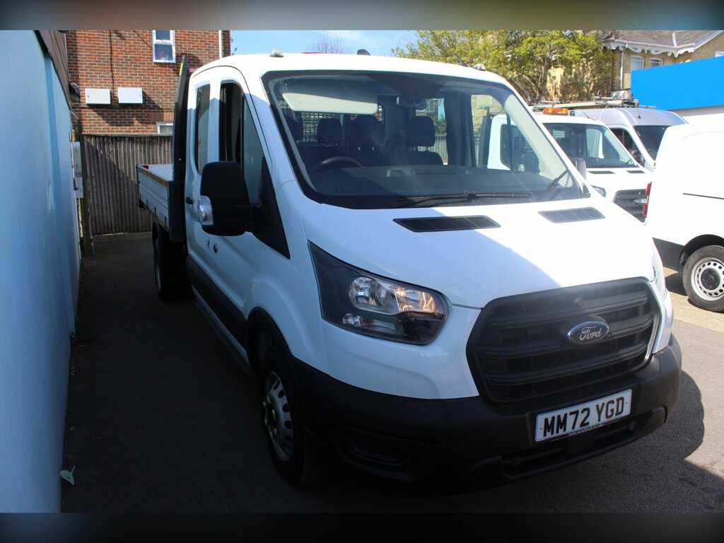 Ford Transit Custom 2.0 350 Ecoblue Leader Chassis Double Cab Dies MM72YGD White #5