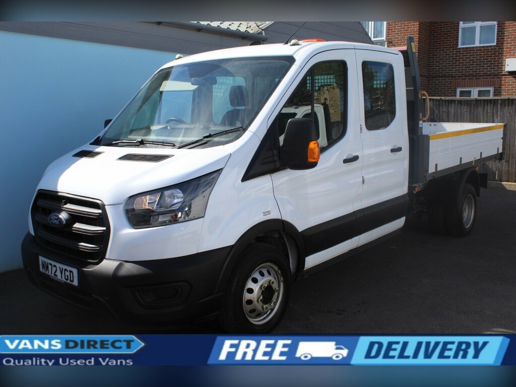 Ford Transit Custom 2.0 350 Ecoblue Leader Chassis Double Cab Dies White