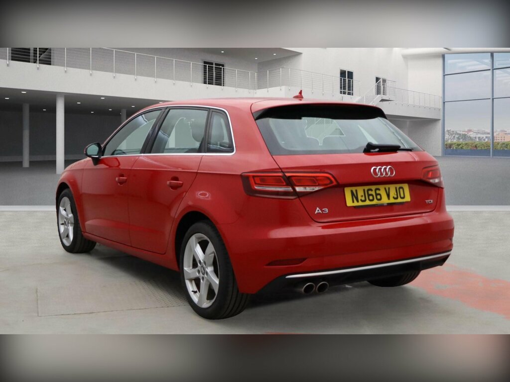 Audi A3 2.0 Tdi Sport Sportback Euro 6 Ss NJ66VJO Red #2