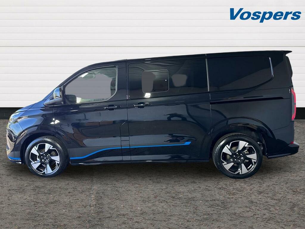 Ford Transit Custom 160Kw 65Kwh H1 Double Cab Van Sport WD75HHC Black #6
