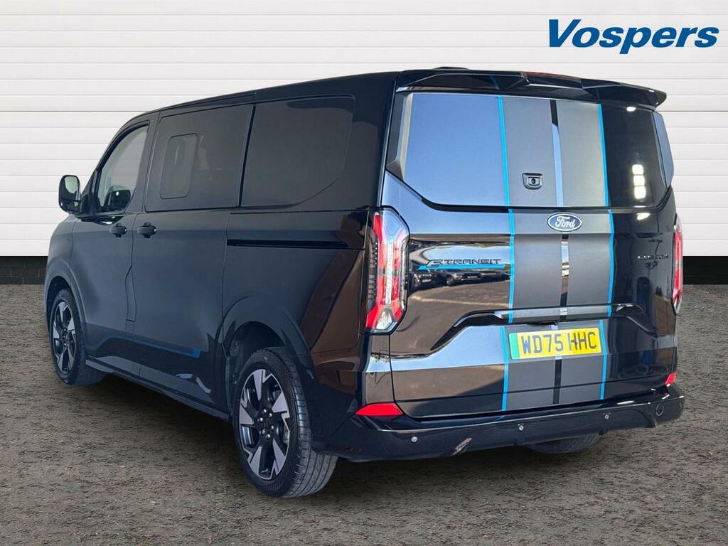 Ford Transit Custom 160Kw 65Kwh H1 Double Cab Van Sport WD75HHC Black #5