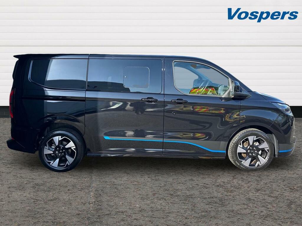 Ford Transit Custom 160Kw 65Kwh H1 Double Cab Van Sport WD75HHC Black #2