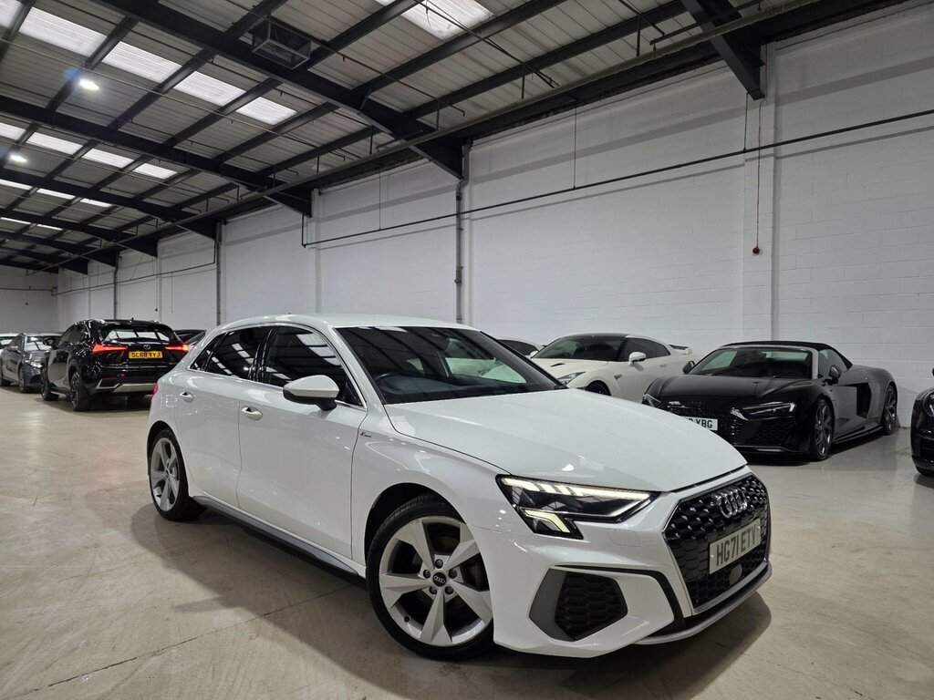 Audi A3 1.5 Tfsi 35 S Line Sportback S Tronic Euro 6 Ss HG71ETV White #3
