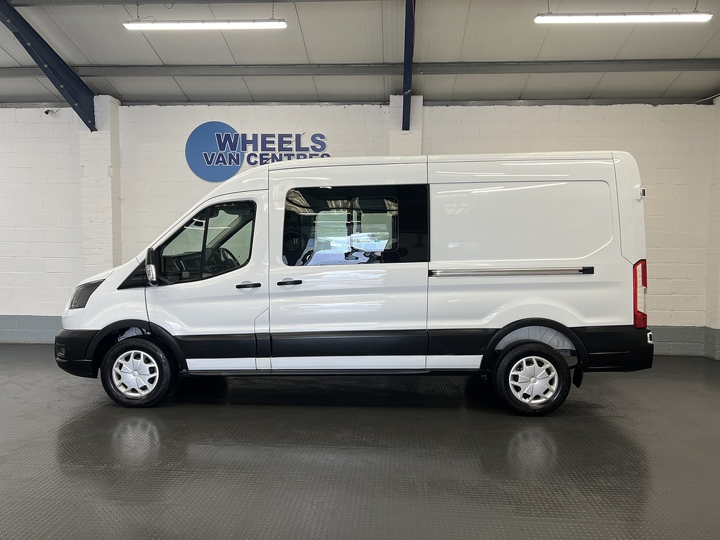 Ford Transit Custom 2.0 350 Ecoblue Trend Crew Van Double Cab Dies LD74MHU White #2