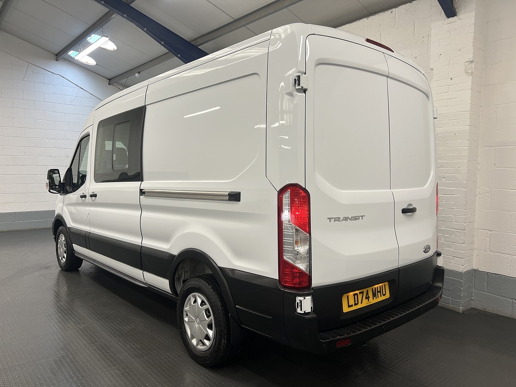 Ford Transit Custom 2.0 350 Ecoblue Trend Crew Van Double Cab Dies LD74MHU White #3