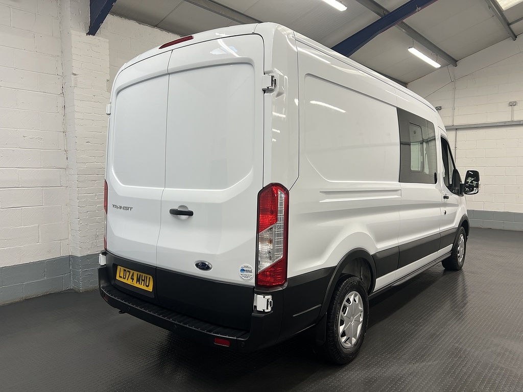 Ford Transit Custom 2.0 350 Ecoblue Trend Crew Van Double Cab Dies LD74MHU White #5