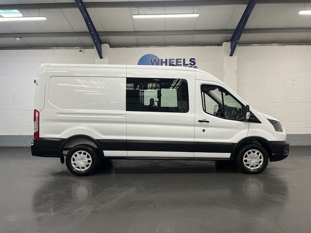 Ford Transit Custom 2.0 350 Ecoblue Trend Crew Van Double Cab Dies LD74MHU White #6