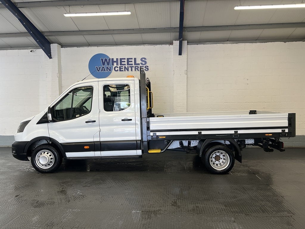 Ford Transit Custom 350 Ecoblue Leader 2.0 Double Cab Dropside Man MW72WYO White #2