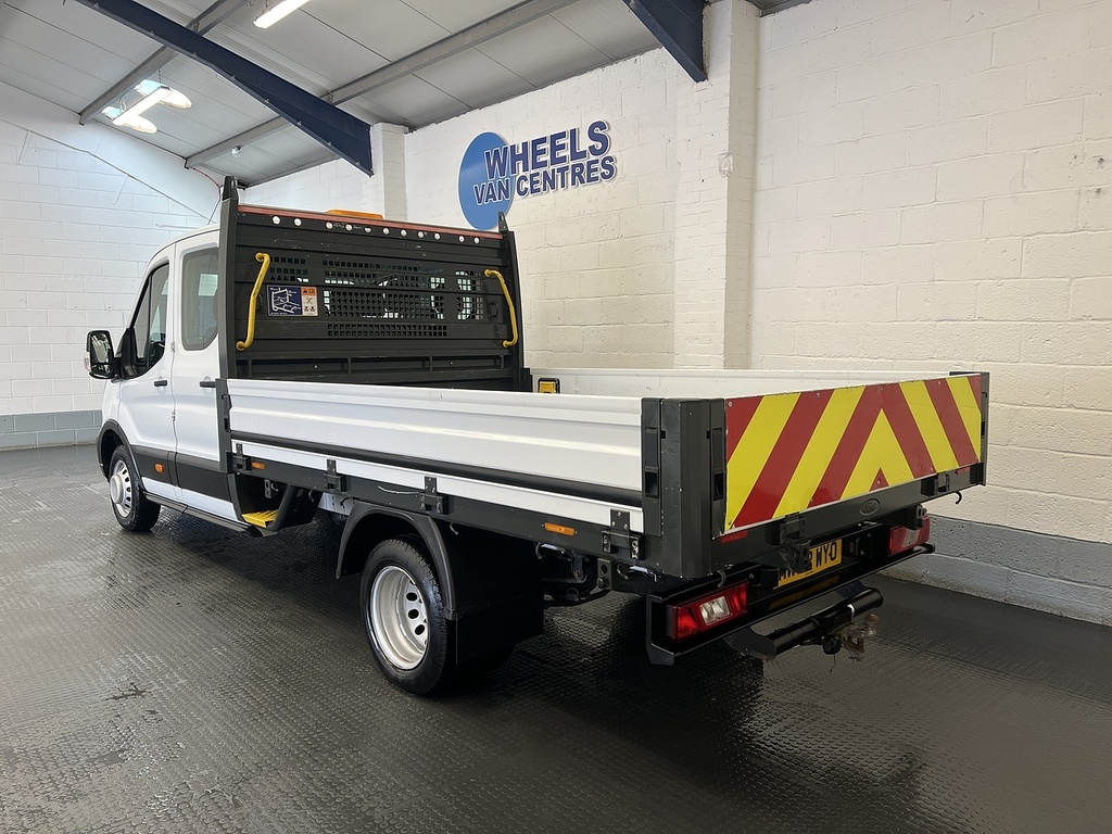 Ford Transit Custom 350 Ecoblue Leader 2.0 Double Cab Dropside Man MW72WYO White #3