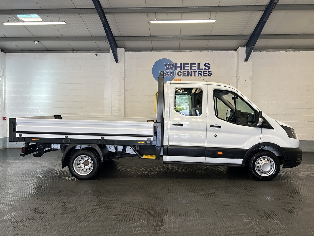 Ford Transit Custom 350 Ecoblue Leader 2.0 Double Cab Dropside Man MW72WYO White #6