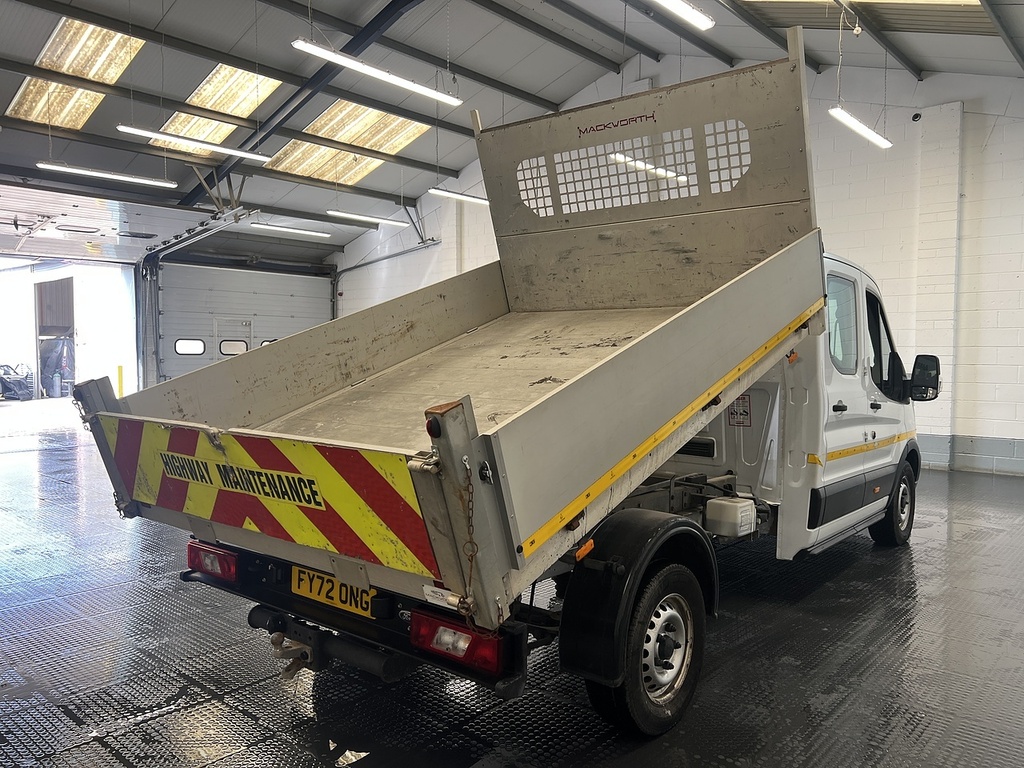Ford Transit Custom 2.0 350 Ecoblue Leader Tipper Double Cab Diese FY72ONG White #2