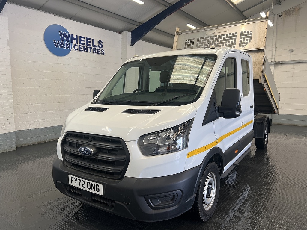 Ford Transit Custom 2.0 350 Ecoblue Leader Tipper Double Cab Diese FY72ONG White