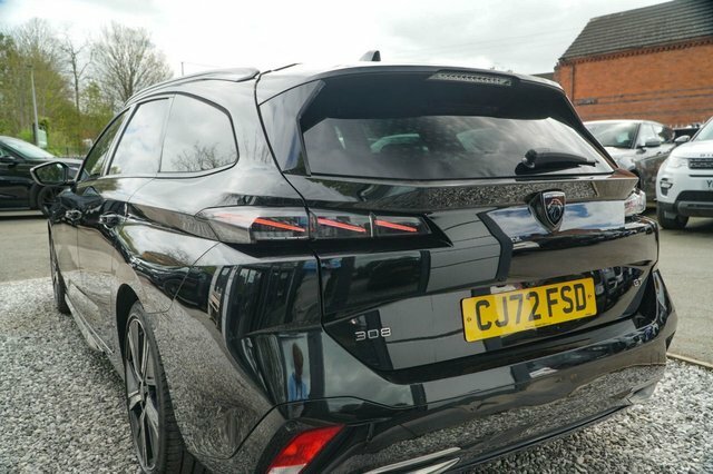 Peugeot 308 SW 2023 1.2 Puretech Gt Estate Eat Euro 6 CJ72FSD Black #5