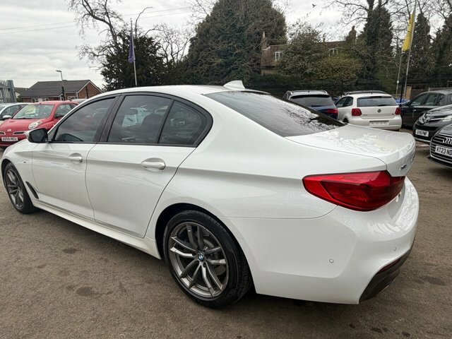 BMW 5 Series 520D M Sport Saloon YK68FGU White #4