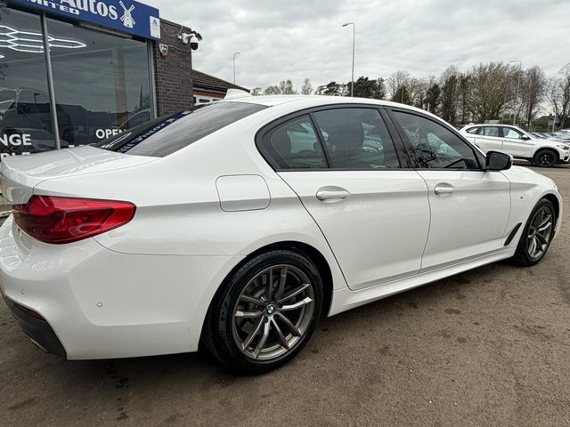 BMW 5 Series 520D M Sport Saloon YK68FGU White #5