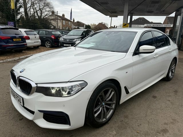 BMW 5 Series 520D M Sport Saloon YK68FGU White #3