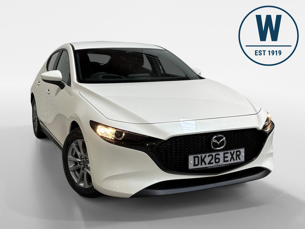 Mazda 3 2.5 E-skyactiv-g Mhev Prime-line Hatchback Pet White