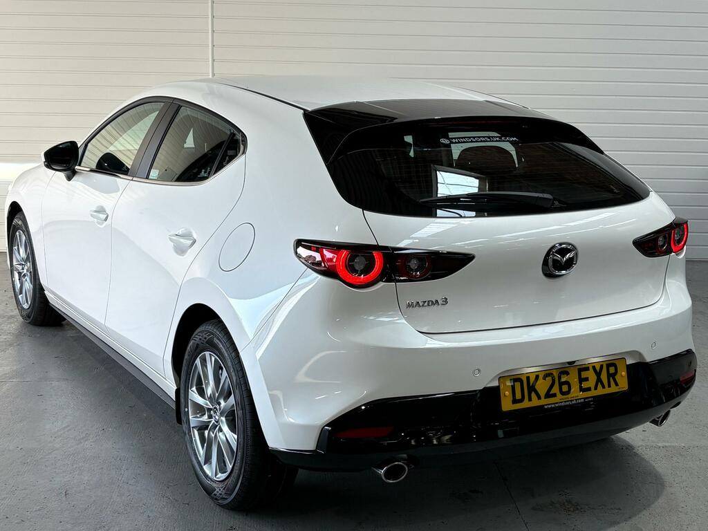 Mazda 3 2.5 E-skyactiv-g Mhev Prime-line Hatchback Pet DK26EXR White #6