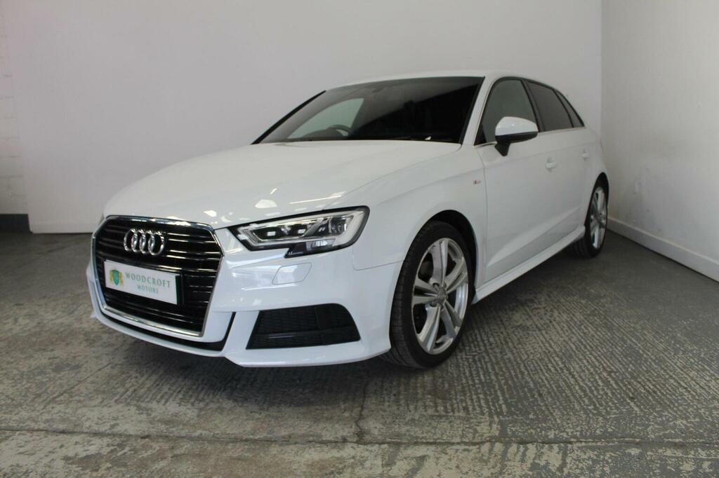 Audi A3 Hatchback 1.6 Tdi S Line Sportback Euro 6 Ss White #2