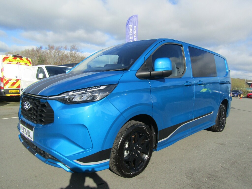 Ford Transit Custom 2.5 Phev 232Ps H1 Double Cab Van Sport WV75UXU Blue #5