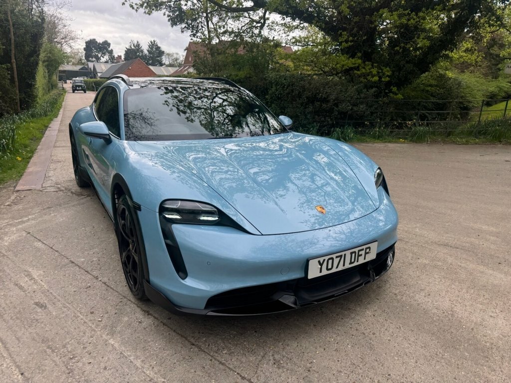 Porsche Taycan Estate YO71DFP Blue #3