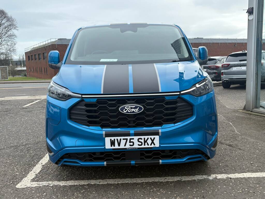 Ford Transit Custom 320 2.5 Phev 232Ps L2 Double Cab Sport WV75SKX Blue #2