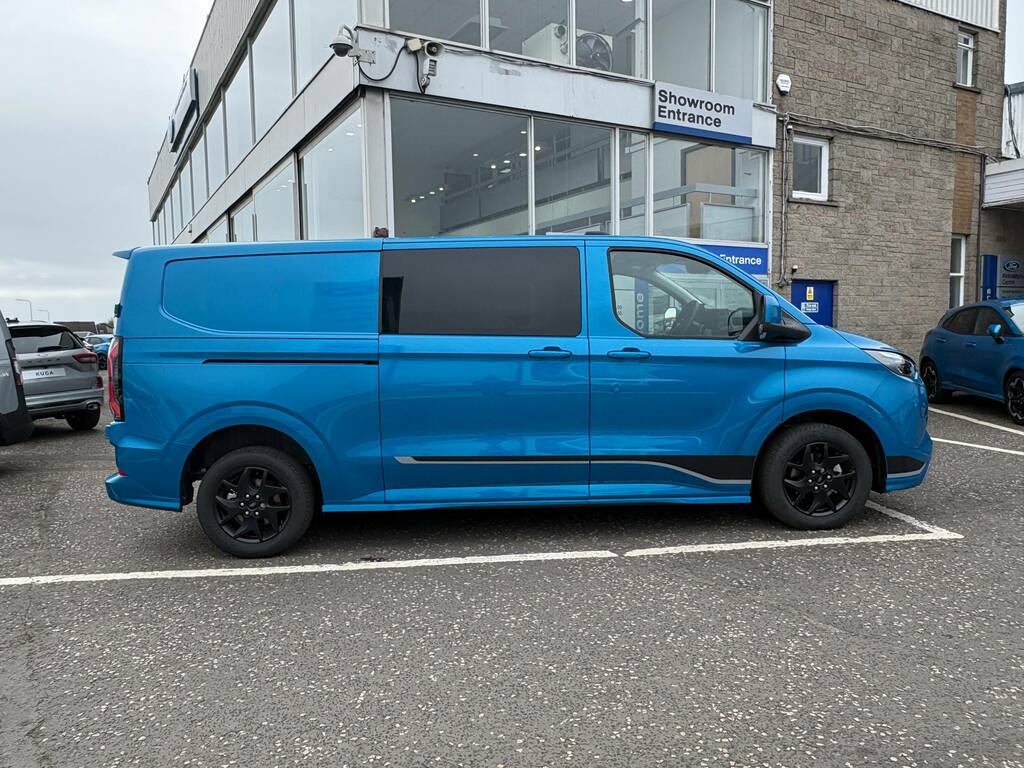 Ford Transit Custom 320 2.5 Phev 232Ps L2 Double Cab Sport WV75SKX Blue #3