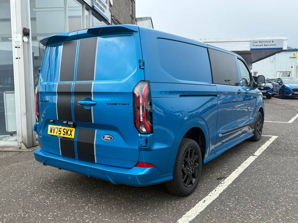 Ford Transit Custom 320 2.5 Phev 232Ps L2 Double Cab Sport WV75SKX Blue #4