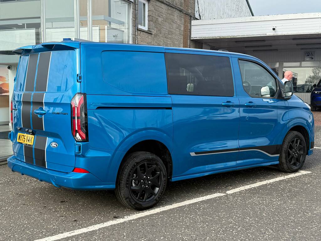 Ford Transit Custom 320 2.5 Phev 232Ps L1 Double Cab Sport WV75VAK Blue #2