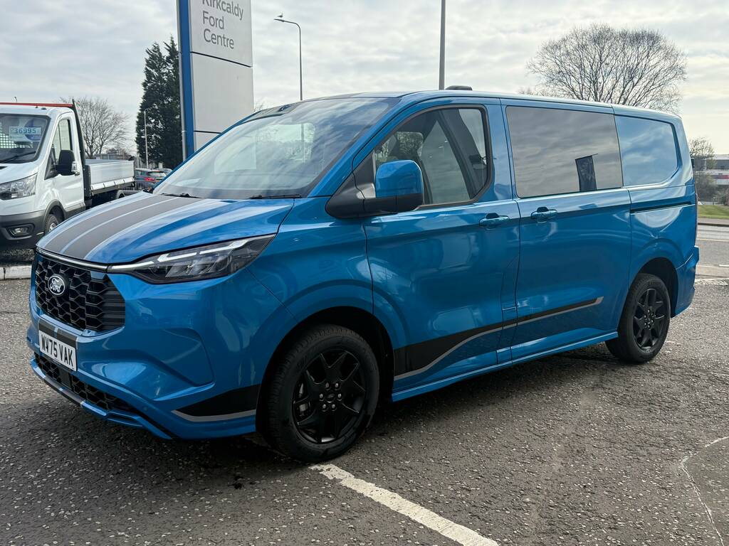 Ford Transit Custom 320 2.5 Phev 232Ps L1 Double Cab Sport WV75VAK Blue #4