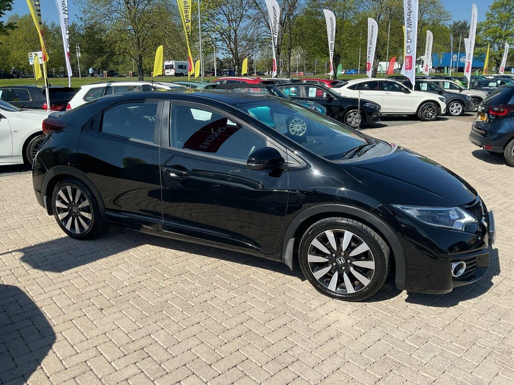 Honda Civic 1.8 I-vtec Se Plus Navi Euro 6 Ss SK66DLO Black #5